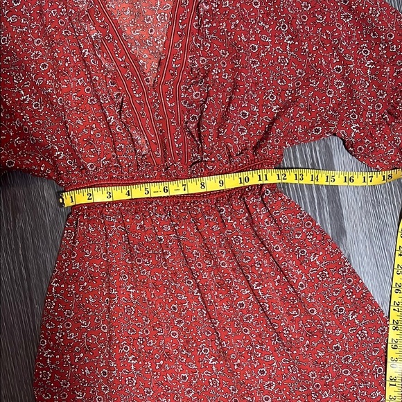 Max Studio Orange Midi Dress with Ruffled Tiered Design - Picture 6 of 11